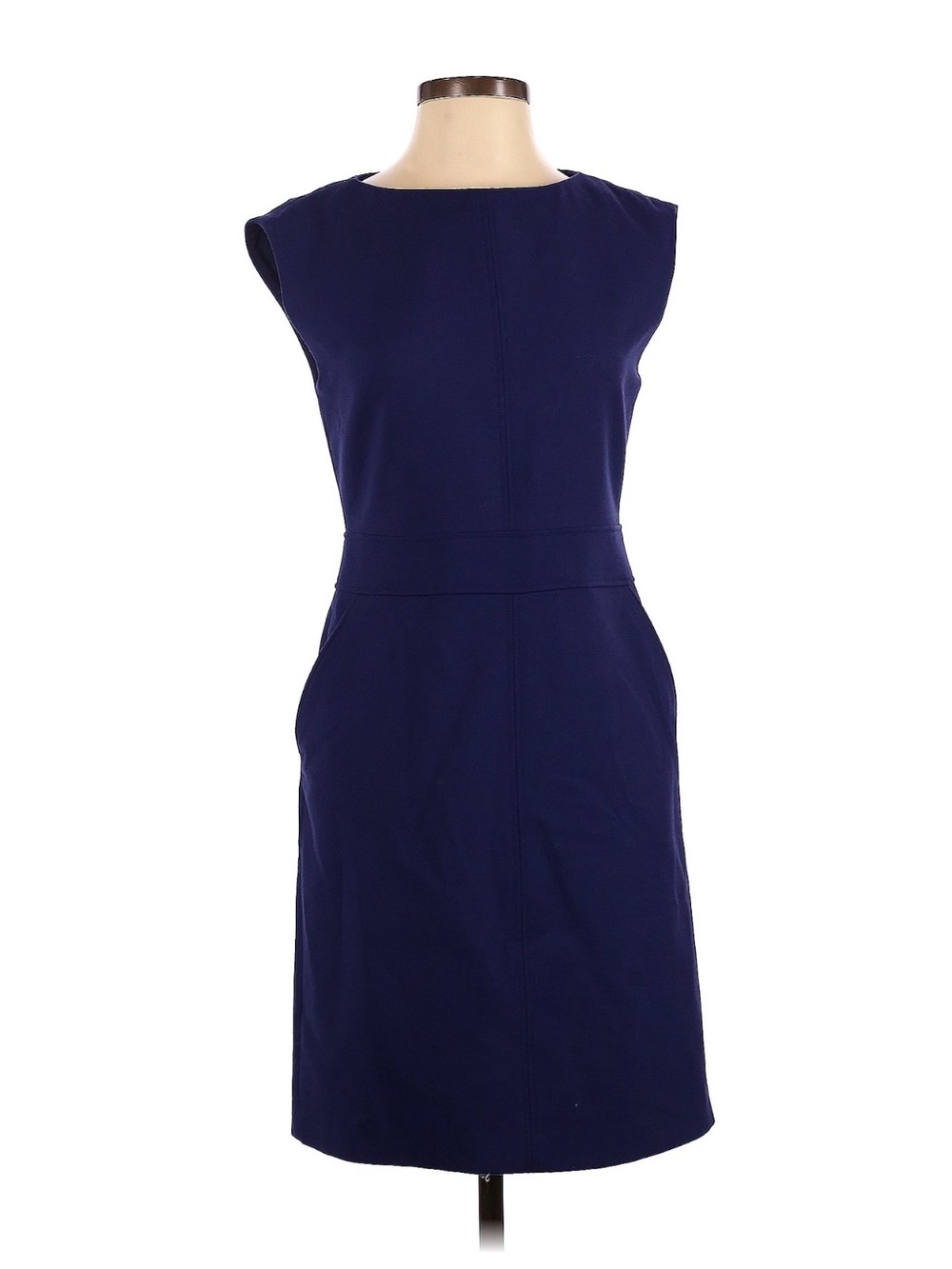 Theory Navy Cap-Sleeve Sheath Dress